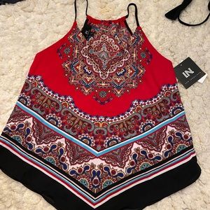 Multi-pattered tank top